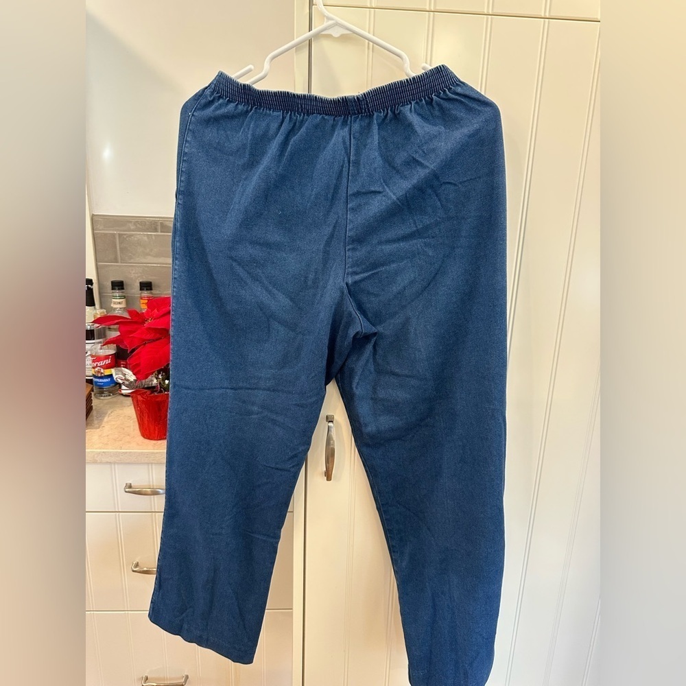 Alfred Dunner Blue Pull-on Pants - Picture 2 of 5